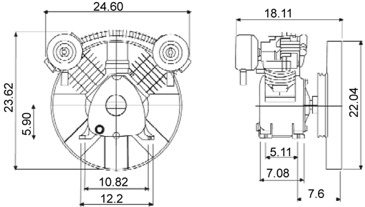 SDU-205 Dimensions (Inches)