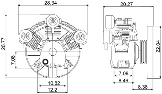 SDU-307 Dimensions (Inches)